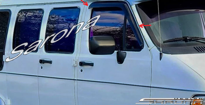 Custom Dodge Van  All Styles Rain Visors (1994 - 2003) - $89.00 (Part #DG-003-RV)